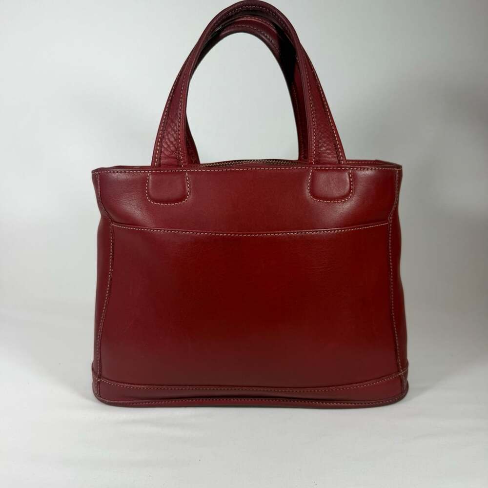 Vintage Coach Bleecker Satchel Red Leather Handbag 9303